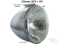 citroen 2cv koplampen accessoires beugels verchroomde met h4 reflector geschikt voor P14000 - Bild 1
