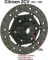 citroen 2cv koppeling koppelingsplaat voor van 1955 tot 1966 10 tanden diameter 160mm geschikt P10328 - Bild 1