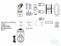 Citroen-2CV - Zuiger + cilinder (2 stuks). Geschikt voor Citroen 2CV6/Club, Charleston, Special. Dyane 6