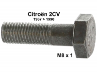 Citroen-2CV - Vliegwielbout M8x1, lengte ca. 28mm. Geschikt voor Citroen 2CV vanaf 1967, reproductie, pe