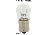 Gloeilamp 6 Volt, 18 Watt. Ba15s
