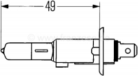 Renault - Gloeilamp 12 Volt, H1, 55 Watt, helder!!! Bijv. Citroen DS, Peugeot 504 Cabrio.