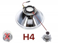 Citroen-2CV - Gloeilampadapterringen (2 stuks), van Bilux P45 naar H4. Hiermee kan elke koplamp die oors