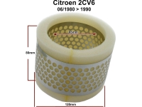 citroen 2cv luchtfilter inzetstuk 2cv6 vanaf 06 1980 schuim met metalen rooster zonder P10176 - Bild 1