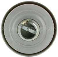 Citroen-2CV - Metalen luchtfilterhuis, rond, met filterelement. Geschikt voor Citroën voor 2CV. Aanslui