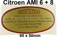 citroen 2cv luchtfilter miofiltre sticker citro n ami6 8 P16989 - Bild 1