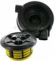 Citroen-2CV - Plastic luchtfilterhuis. Reproductie. Het luchtfilter wordt geleverd met filterinzetstuk. 