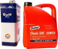 Peugeot - Motorolie 20W50 HTX van TOTAL/elf (5 liter blik). Speciale oldtimerolie voor benzinemotore
