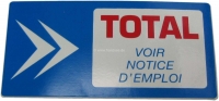 citroen 2cv motor transmissieolien motorolie total sticker afmeting 32 x 65 mm P37310 - Bild 1