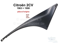 Renault - 2CV, motorkapwang rechts (origineel) voor Citroen 2CV. (vastgeschroefde plaat tussen spatb