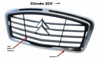 citroen 2cv motorkap voorpanelen radiatorrooster kunststof replica kleur zwart met verchroomde rand geschikt voor P16051 - Bild 1