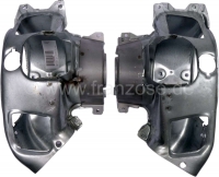 Citroen-2CV - Motorkappenset (4 stuks), voor Citroen 2CV6. Reproductie uit plaatstaal! (luchtstroom rond