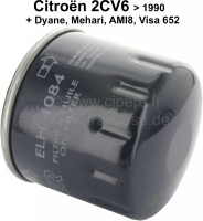 Citroen-2CV - Oliefilter voor Citroen 2CV. Merkleverancier (Valeo, MecaFilter-Purflux). (Geen reproducti