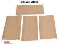 Citroen-2CV - Jute hoes met ijzerdraad aan de zijkanten, voor 2 stoelen voorin AMI6 (de hoes is onder de