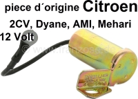 Citroen-2CV - Condensator voor Citroen 2CV 4+6. 12 Volt. Zeer goede reproductie uit Italië.