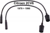 Citroen-2CV - Set originele bougiekabels, Citroen 2CV uit 1979. De kabels hebben de grote bougiestekker.