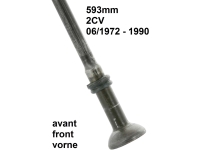 Veerpoot kort. (593mm, voor de vooras). Geschikt voor 2CV vanaf modeljaar