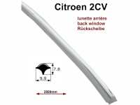 2CV, buisafdichting achterruit, verchroomd plastic. 2,5 meter.