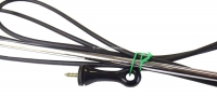 Renault - Zijdelingse antenne, verchroomd, met rode eindkap. Origineel Hirschmann! Lengte 118cm