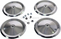 Citroen-2CV - Naafdoppenset compleet voor 4 velgen. Geschikt voor Citroen 2CV. Bestaande uit: 4 wieldopp