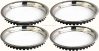 citroen 2cv radkappen wielsierringen 4 stuks van roestvrij staal voor velg 15 geschikt P16815 - Bild 1