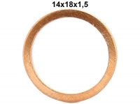 citroen 2cv remslangen remleiding koperen afdichtring afmeting 14 x 18 1 5mm P13084 - Bild 1