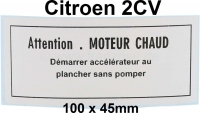citroen 2cv ruitensproeiers sticker voor ruitenwissermotor geschikt P17531 - Bild 1
