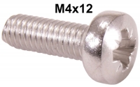 citroen 2cv schroeven moeren kruiskopschroef m4x12 van roestvrij staal voor ronde P21139 - Bild 1