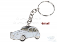 citroen 2cv sleutelhanger wit emallie P20636 - Bild 1