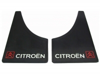 Alle - 2CV, voorspatbord, spatlap set (2 stuks) met logo. Gemaakt van rubber, het logo is verhoog