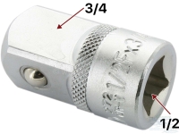 citroen 2cv speciaal gereedschap voor ratel verloopstuk van 3 4 inch moer dopsleutel naar 1 2 P20041 - Bild 1