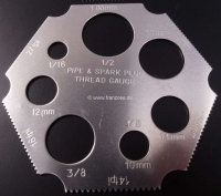 Peugeot - Schroefdraadmeters, in een nieuwe, eenvoudige vorm. Bestaande uit 4 aluminium draadmeters.