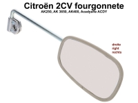 citroen 2cv spiegel ak400 acdy rechts reproductie spiegelbehuizing is grijs gespoten en P16260 - Bild 1