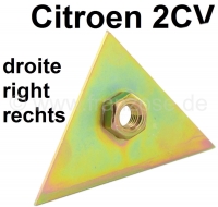 2CV, rechter buitenspiegel, retrofitplaat voor de rechter buitenspiegel