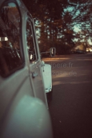 Renault - 2CV, spiegel rechts, origineel Citroën! Het spiegelglas is grijs omlijst. De originele sp