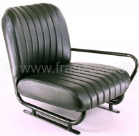 Sonstige-Citroen - Mehari, complete rechterstoel, zwart kunstleer (nieuw onderdeel). Geschikt voor Citroen Me