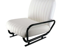 citroen 2cv stoelhoezen voor mehari stoel rechts compleet kunstleer wit nieuw onderdeel geschikt P18645 - Bild 1