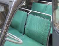 Citroen-2CV - 2CV oud, stoelhoes hangmat groen gestreept (Bayadère Vert). Per stuk. Past voor + achter.