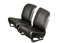 Renault - 2CV, stoelhoes voorstoel (2x) links + rechts. Asymmetrisch, zwart kunstleer, het oppervlak