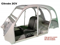 Volledige linkerstoel (symmetrisch), zwart kunstleer (nieuw onderdeel)