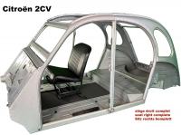 citroen 2cv stoelhoezen voor volledige rechterstoel symmetrisch zwart kunstleder nieuw onderdeel P18641 - Bild 1