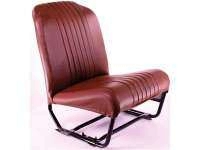 Citroen-2CV - Zitting links compleet (symmetrisch), kunstleer bruin (nieuw onderdeel). Ontwerp: het oppe