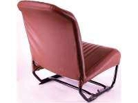 Citroen-2CV - Zitting links compleet (symmetrisch), kunstleer bruin (nieuw onderdeel). Ontwerp: het oppe