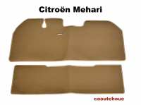 citroen 2cv tapijtsets vloermatten mehari rubberen mat beige voor achter geschikt vanaf P18912 - Bild 1