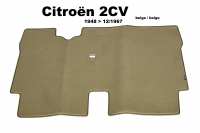 citroen 2cv tapijtsets vloermatten oud tapijtmat voor velours kleur beige rand dit is P18917 - Bild 1