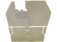 Citroen-2CV - Tapijtenset. Geschikt voor Citroen AMI6 + AMI8, voor + achter. Kleur: crème