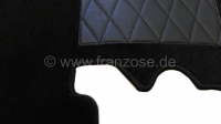 Citroen-2CV - Tapijtset (sling). Geschikt voor Citroen AMI6 + AMI8, voor + achter. Kleur: zwart