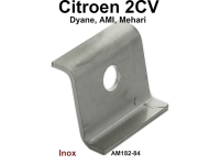 2CV6, bevestigingsklemplaat uitlaatpijp. Deze plaat is voor de