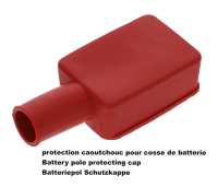 citroen 2cv universele elektromaterialen beschermkap voor batterijaansluiting van rubber kleur rood P14555 - Bild 1