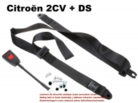 Citroen-2CV - Veiligheidsgordel voor (zonder oprolmechanisme), montage links + rechts. Deze gordel werd 